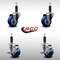 Service Caster 3'' SS Blue Poly Wheel Swivel 1'' Expanding Stem Caster Set 2 Brakes, 4PK SCC-SSEX20S314-PPUB-BLUE-2-TLB-2-1 - alternate 2